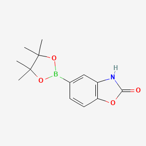 molecular formula C13H16BNO4 B1457205 5-(4,4,5,5-Tetramethyl-1,3,2-dioxaborolan-2-YL)benzo[D]oxazol-2(3H)-one CAS No. 1254319-58-8