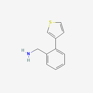 molecular formula C11H11NS B1457207 (2-(Thiophen-3-yl)phenyl)methanamine CAS No. 1447967-23-8