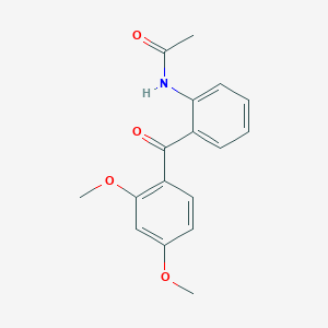 molecular formula C17H17NO4 B14572135 Acetamide, N-[2-(2,4-dimethoxybenzoyl)phenyl]- CAS No. 61736-65-0