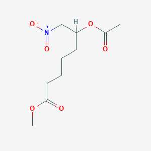 molecular formula C10H17NO6 B14572146 Methyl 6-(acetyloxy)-7-nitroheptanoate CAS No. 61379-24-6