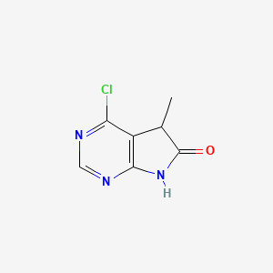 molecular formula C7H6ClN3O B1457224 4-Chloro-5-methyl-5H-pyrrolo[2,3-d]pyrimidin-6(7H)-one CAS No. 1226804-06-3