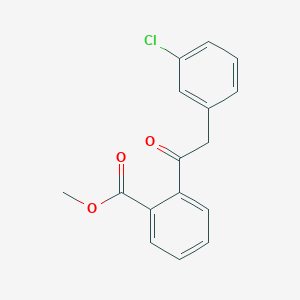 molecular formula C16H13ClO3 B14572241 Methyl 2-[(3-chlorophenyl)acetyl]benzoate CAS No. 61653-06-3