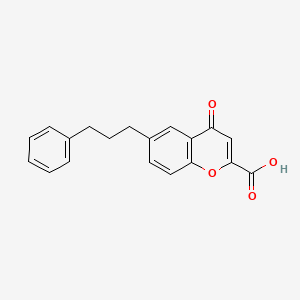 4-Oxo-6-(3-phenylpropyl)-4H-1-benzopyran-2-carboxylic acid