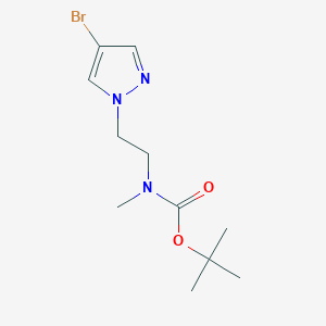molecular formula C11H18BrN3O2 B1457230 [2-(4-溴-吡唑-1-基)-乙基]-甲基-氨基甲酸叔丁酯 CAS No. 877399-67-2