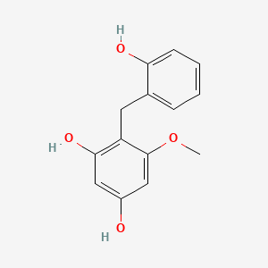 4-[(2-Hydroxyphenyl)methyl]-5-methoxybenzene-1,3-diol