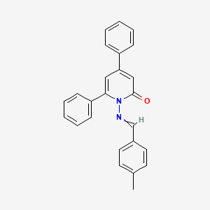 1-{[(4-Methylphenyl)methylidene]amino}-4,6-diphenylpyridin-2(1H)-one