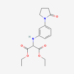 molecular formula C17H22N2O5 B14572439 Diethyl [3-(2-oxopyrrolidin-1-yl)anilino]propanedioate CAS No. 61372-80-3