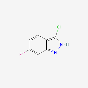 molecular formula C7H4ClFN2 B1457255 3-氯-6-氟-1H-吲唑 CAS No. 1243360-12-4