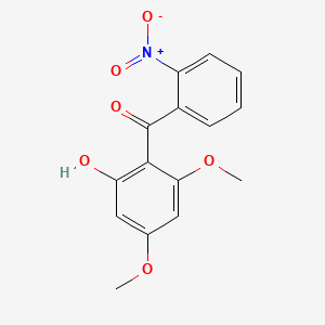 molecular formula C15H13NO6 B14572617 Methanone, (2-hydroxy-4,6-dimethoxyphenyl)(2-nitrophenyl)- CAS No. 61736-75-2