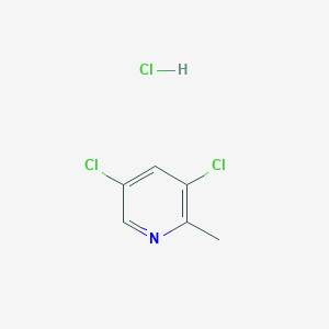 molecular formula C6H6Cl3N B1457265 3,5-Dichloro-2-methylpyridine hydrochloride CAS No. 1255099-46-7