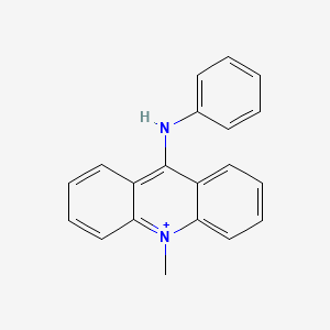 molecular formula C20H17N2+ B14572675 Acridinium, 10-methyl-9-(phenylamino)- CAS No. 61417-12-7