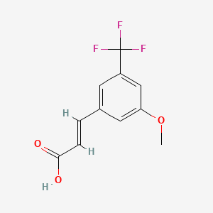 molecular formula C11H9F3O3 B1457276 3-Methoxy-5-(trifluoromethyl)cinnamic acid CAS No. 1092460-71-3