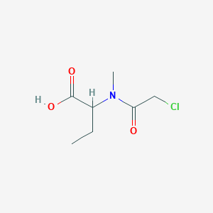 B145728 2-[(2-Chloroacetyl)-methylamino]butanoic acid CAS No. 138062-77-8
