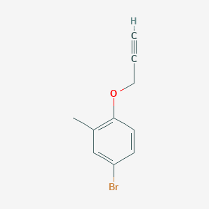molecular formula C10H9BrO B1457284 4-溴-2-甲基-1-(丙-2-炔-1-氧基)苯 CAS No. 1342549-15-8