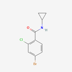 molecular formula C10H9BrClNO B1457287 4-bromo-2-chloro-N-cyclopropylbenzamide CAS No. 893420-20-7