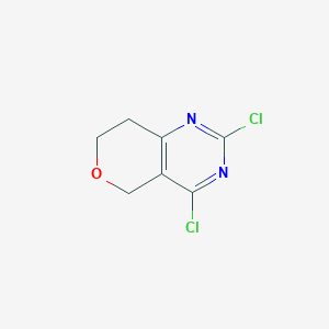 molecular formula C7H6Cl2N2O B1457291 2,4-二氯-7,8-二氢-5H-吡喃并[4,3-d]嘧啶 CAS No. 944902-88-9