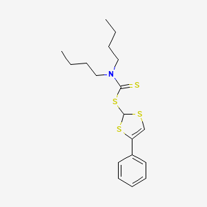 4-Phenyl-2H-1,3-dithiol-2-yl dibutylcarbamodithioate