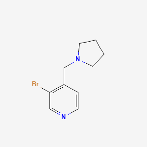 molecular formula C10H13BrN2 B1457295 3-Bromo-4-(pyrrolidin-1-ylmethyl)pyridine CAS No. 1260009-55-9