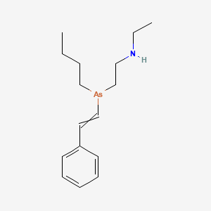 2-[Butyl(2-phenylethenyl)arsanyl]-N-ethylethan-1-amine