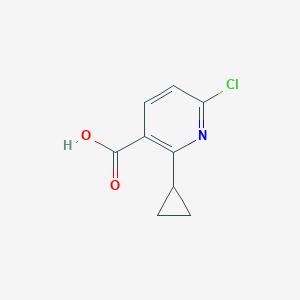 molecular formula C9H8ClNO2 B1457301 6-Chloro-2-cyclopropylnicotinic acid CAS No. 862695-75-8