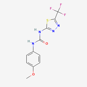 n-(4-Methoxyphenyl)-n'-[5-(trifluoromethyl)-1,3,4-thiadiazol-2-yl]urea