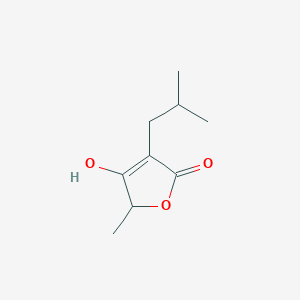 4-Hydroxy-5-methyl-3-(2-methylpropyl)furan-2(5H)-one