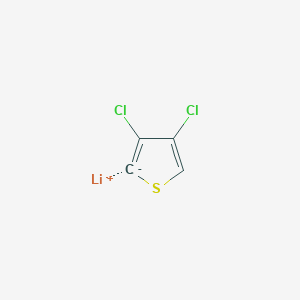 molecular formula C4HCl2LiS B14573061 lithium;3,4-dichloro-2H-thiophen-2-ide CAS No. 61208-98-8