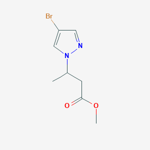 molecular formula C8H11BrN2O2 B1457307 methyl 3-(4-bromo-1H-pyrazol-1-yl)butanoate CAS No. 1183663-73-1