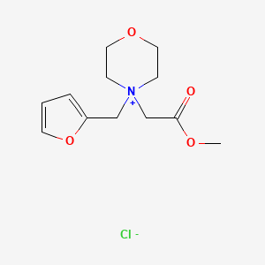 molecular formula C12H18ClNO4 B14573085 Morpholinium, 4-(2-furanylmethyl)-4-(2-methoxy-2-oxoethyl)-, chloride CAS No. 61533-10-6