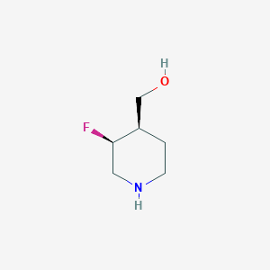 molecular formula C6H12FNO B1457310 [(3S,4R)-rel-3-Fluoropiperidin-4-yl]methanol CAS No. 895634-73-8
