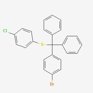 Benzene, 1-bromo-4-[[(4-chlorophenyl)thio]diphenylmethyl]-