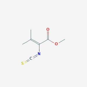 molecular formula C7H9NO2S B14573177 Methyl 2-isothiocyanato-3-methylbut-2-enoate CAS No. 61416-51-1