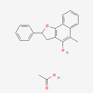 Acetic acid;5-methyl-2-phenyl-2,3-dihydrobenzo[g][1]benzofuran-4-ol