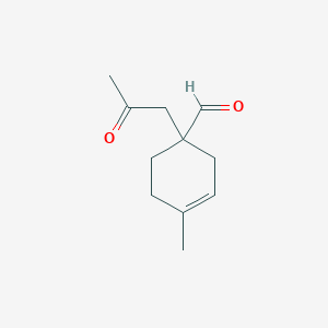 4-Methyl-1-(2-oxopropyl)cyclohex-3-ene-1-carbaldehyde