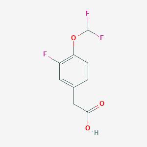 molecular formula C9H7F3O3 B1457321 4-Difluoromethoxy-3-fluorophenylacetic acid CAS No. 1261851-55-1