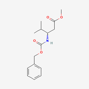 molecular formula C15H21NO4 B1457323 (S)-Methyl 3-(((benzyloxy)carbonyl)amino)-4-methylpentanoate CAS No. 1311255-15-8