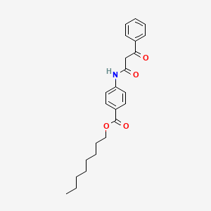 Benzoic acid, 4-[(1,3-dioxo-3-phenylpropyl)amino]-, octyl ester