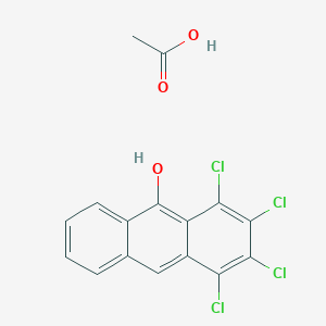 Acetic acid;1,2,3,4-tetrachloroanthracen-9-ol