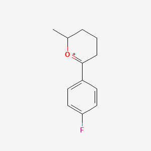 6-(4-Fluorophenyl)-2-methyl-2,3,4,5-tetrahydropyran-1-ium