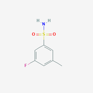molecular formula C7H8FNO2S B1457334 3-Fluoro-5-methylbenzene-1-sulfonamide CAS No. 1384429-42-8