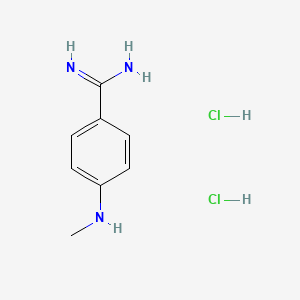 molecular formula C8H13Cl2N3 B1457338 4-(Methylamino)benzene-1-carboximidamide dihydrochloride CAS No. 1421604-83-2