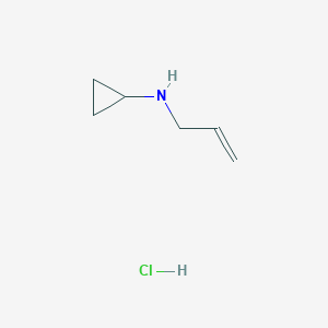 molecular formula C6H12ClN B1457339 N-(丙-2-烯-1-基)环丙胺盐酸盐 CAS No. 1432679-05-4