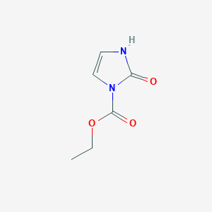 molecular formula C6H8N2O3 B14573430 Ethyl 2-oxo-2,3-dihydro-1H-imidazole-1-carboxylate CAS No. 61224-23-5