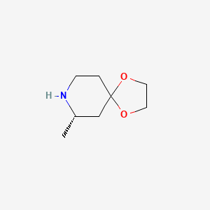 molecular formula C8H15NO2 B1457354 (7S)-7-甲基-1,4-二氧杂-8-氮杂螺[4.5]癸烷 CAS No. 1419140-80-9