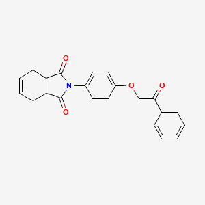 3a,4,7,7a-Tetrahydro-2-(4-(2-oxo-2-phenylethoxy)phenyl)-1H-isoindole-1,3(2H)-dione