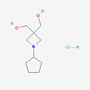 B1457360 (1-Cyclopentylazetidine-3,3-diyl)dimethanol hydrochloride CAS No. 1351662-22-0