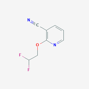 molecular formula C8H6F2N2O B1457362 2-(2,2-二氟乙氧基)吡啶-3-腈 CAS No. 1423032-05-6