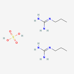 molecular formula C8H24N6O4S B1457363 双(1-丙基胍)；硫酸 CAS No. 23483-93-4