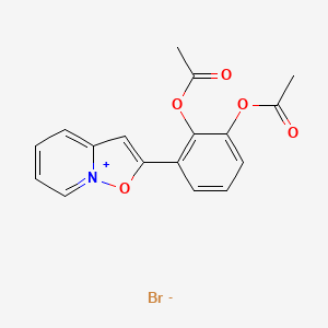 2-[2,3-Bis(acetyloxy)phenyl][1,2]oxazolo[2,3-a]pyridin-8-ium bromide