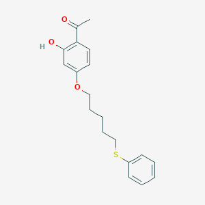 1-(2-Hydroxy-4-{[5-(phenylsulfanyl)pentyl]oxy}phenyl)ethan-1-one